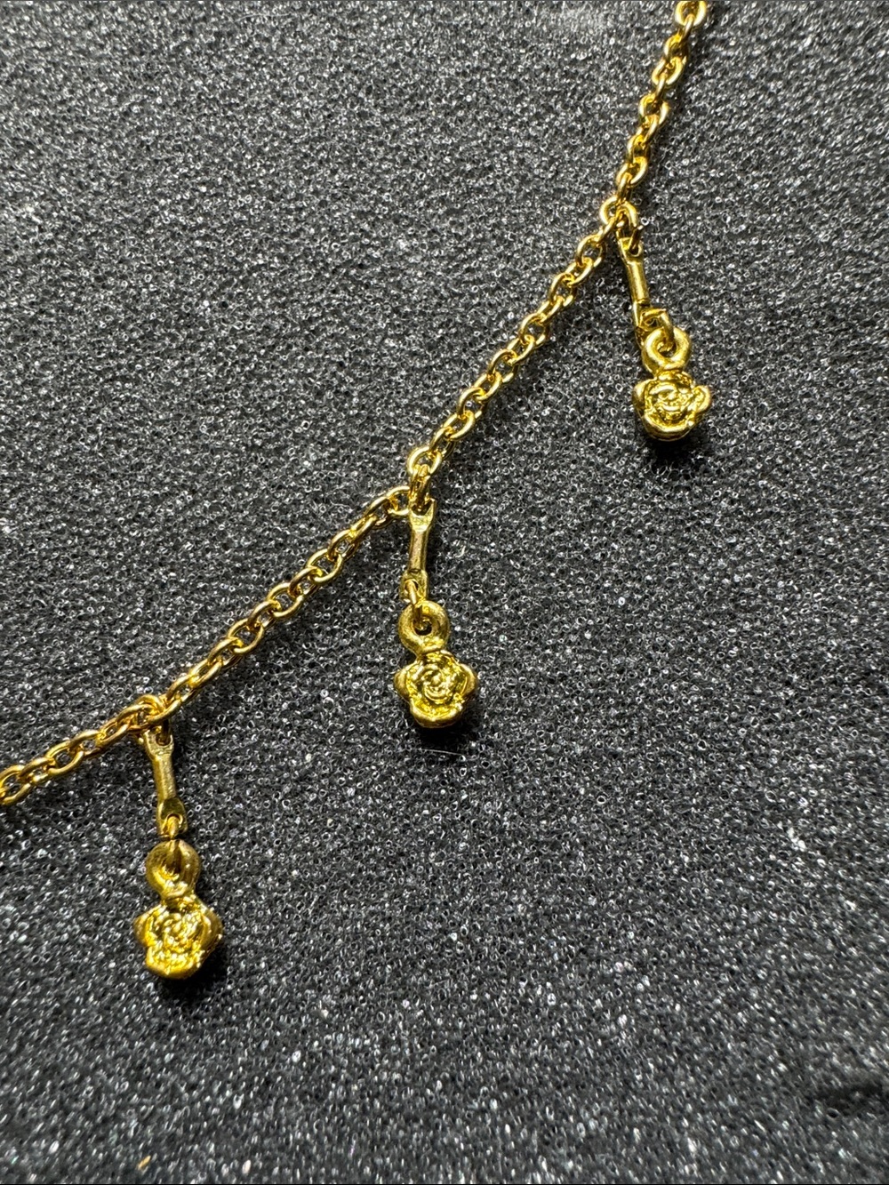 Delicate Gold Rose Charm Necklace for Women